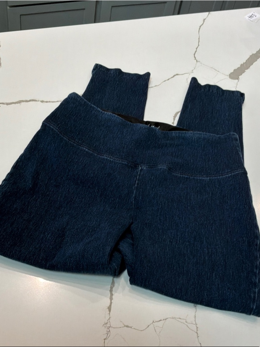 Lysse Dark Blue Pull-On Leggings Pant Tummy Control Large Stretch Skinny